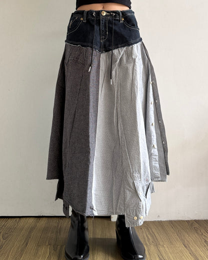 Flannel Maxi Skirt 011