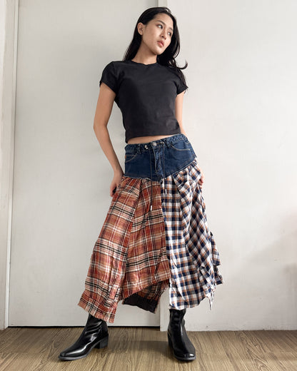 Flannel Maxi Skirt 021