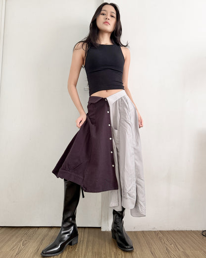 Button-up Maxi Skirt 075