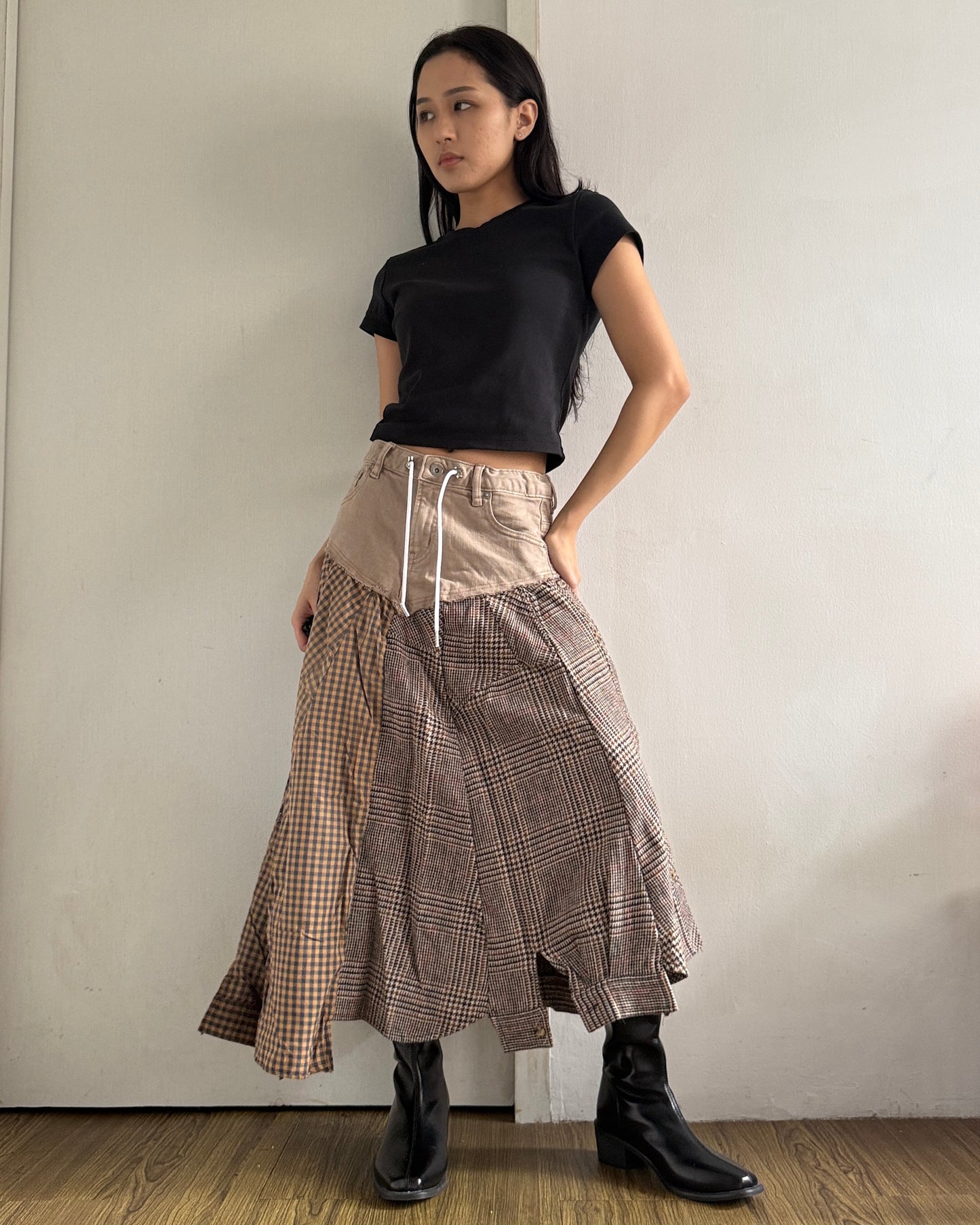 Flannel Maxi Skirt 022