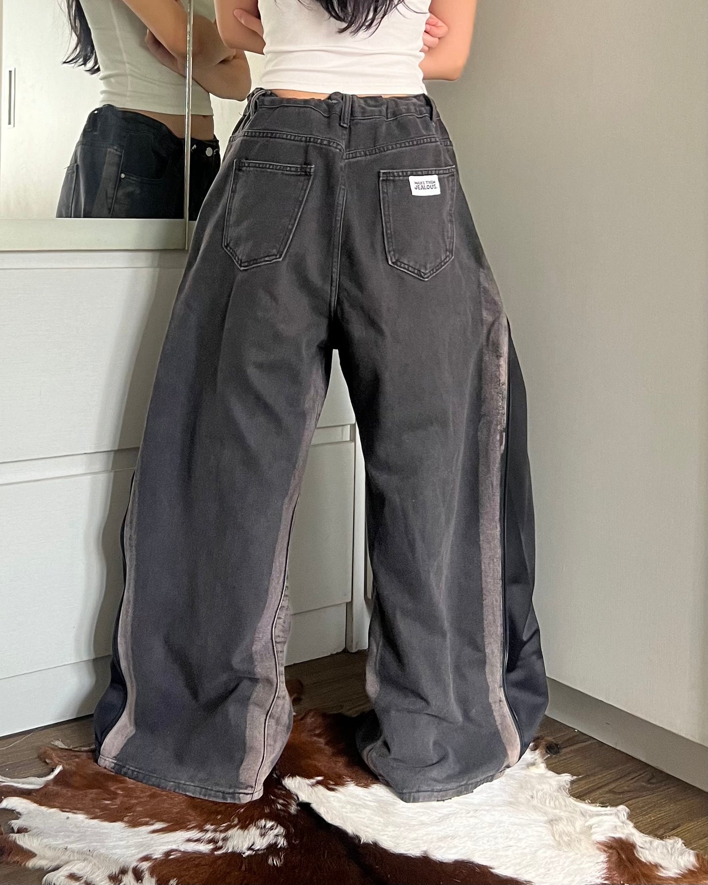[BIG SIZE] Zipper Pants 056