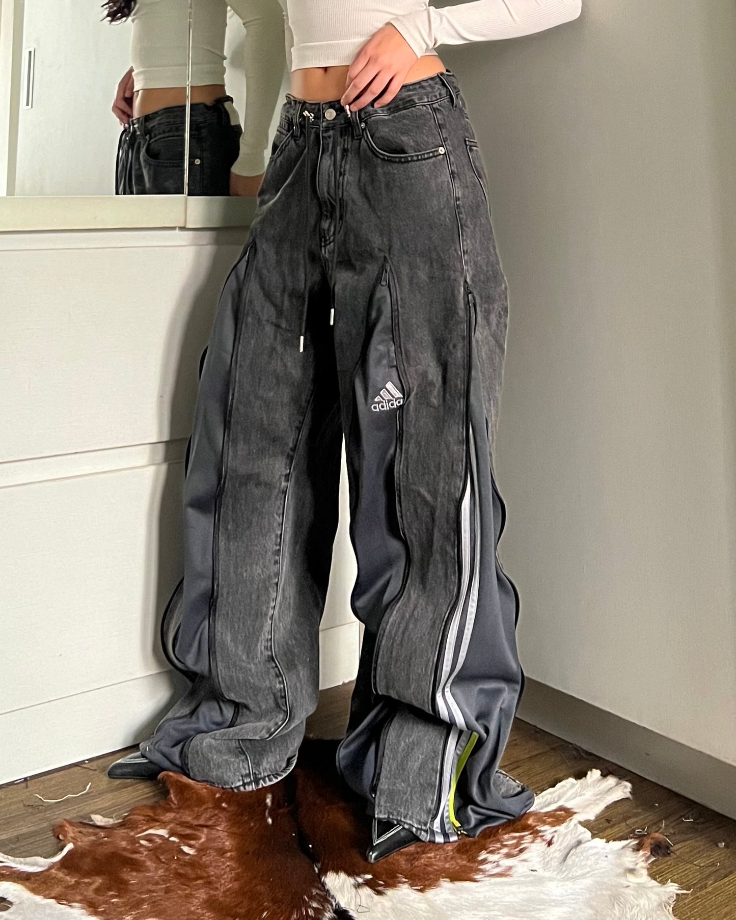 [BIG SIZE] Zipper Pants 070