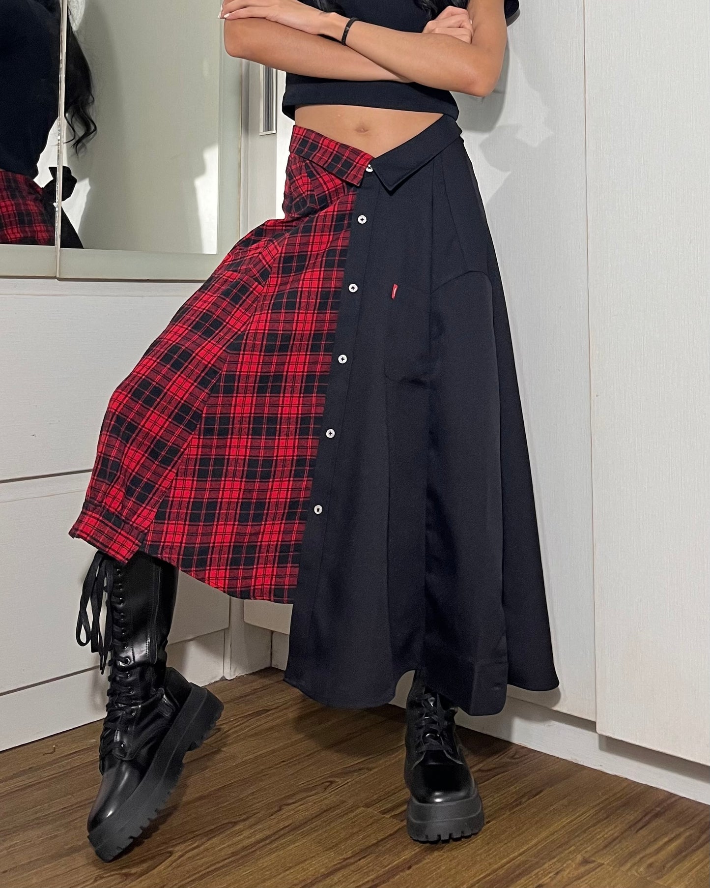 Button-up Maxi Skirt 011