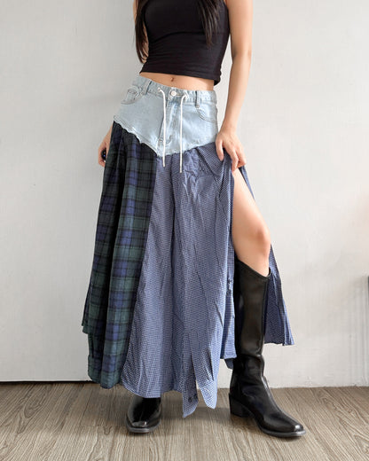 Flannel Maxi Skirt 012