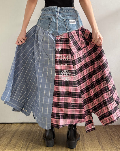 Flannel Maxi Skirt 046
