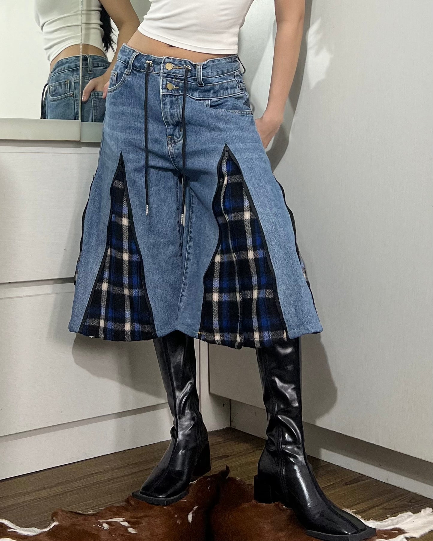 [BIG SIZE] Zipper Jorts 001