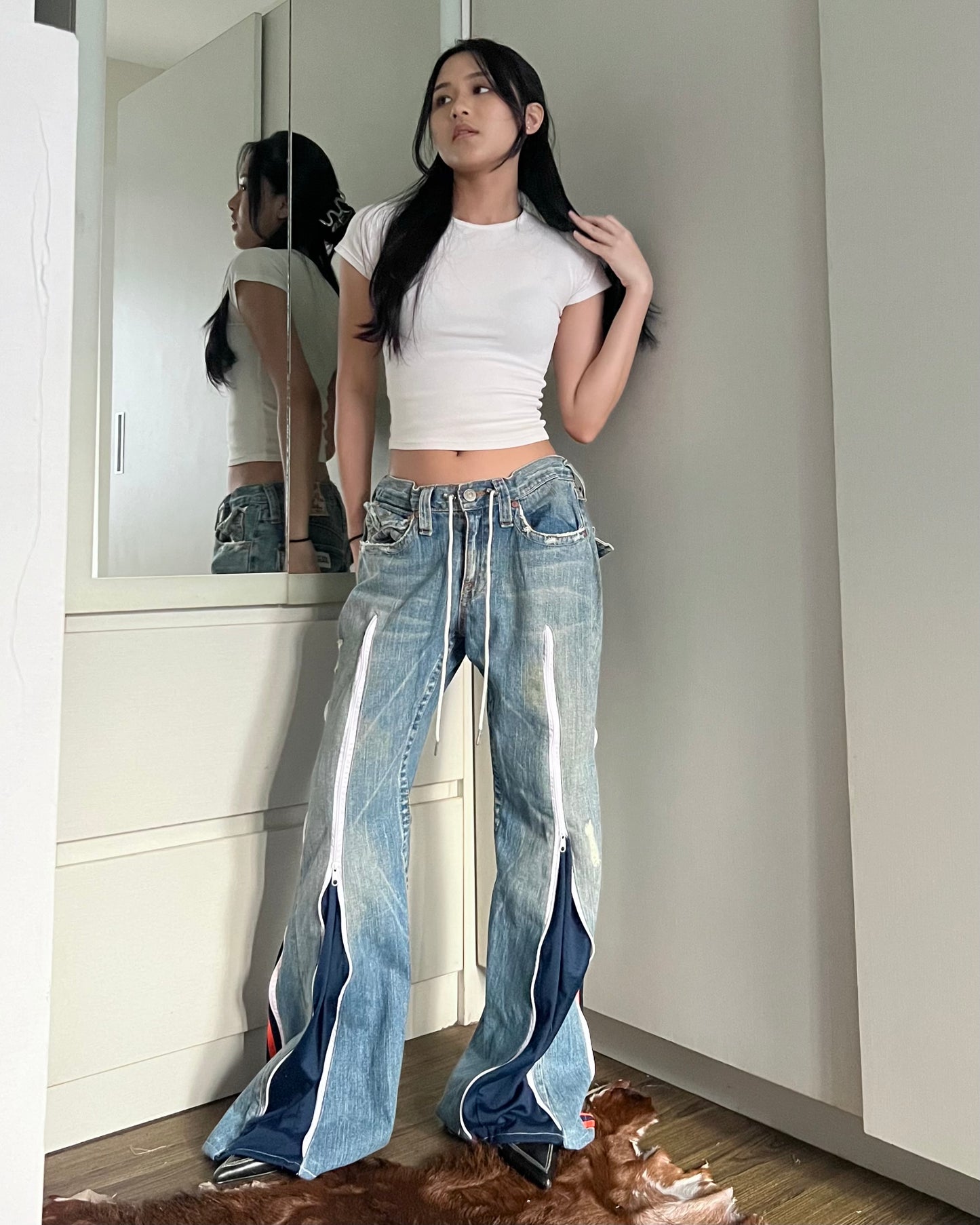[BIG SIZE] Zipper Pants 093