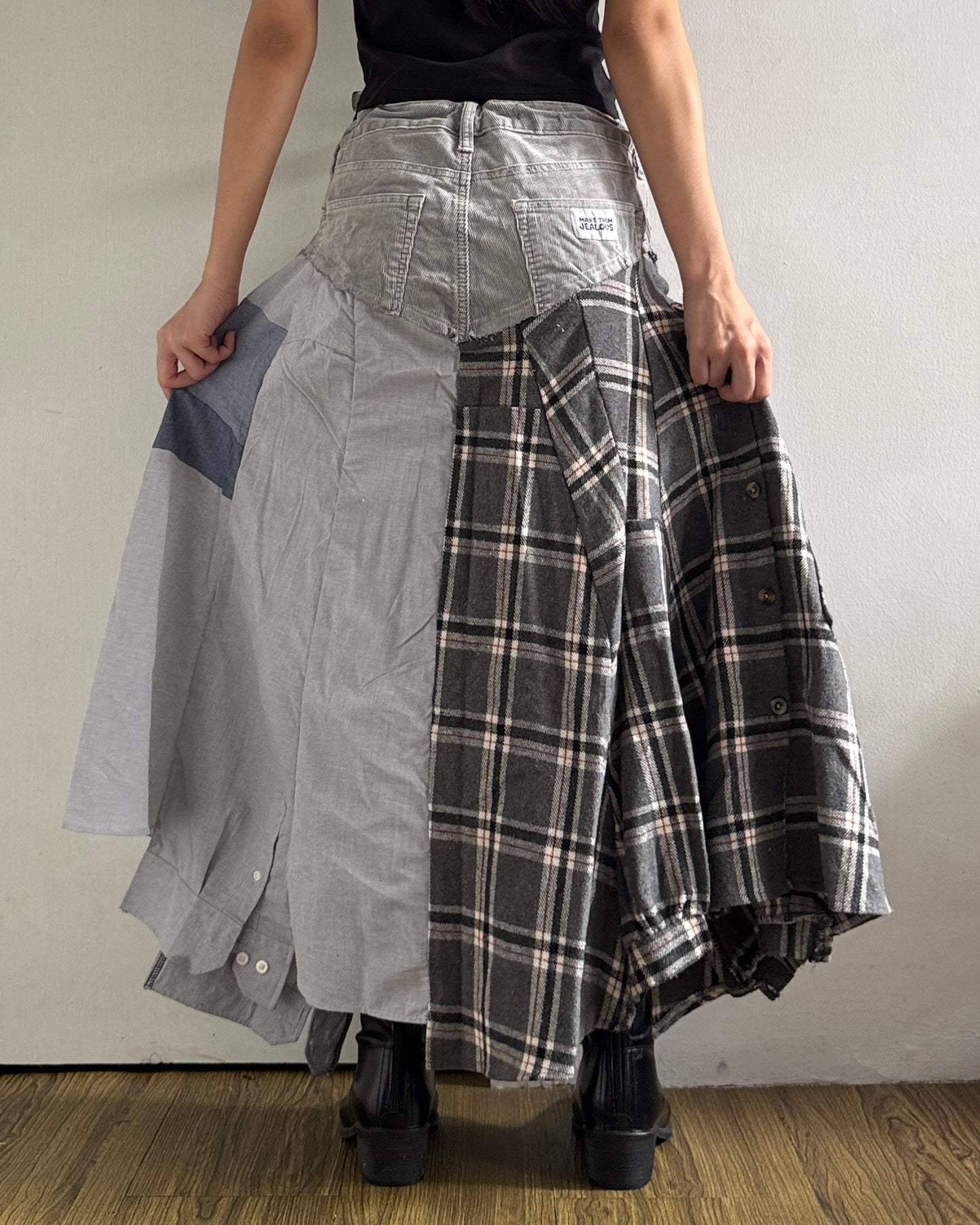 Flannel Maxi Skirt 030
