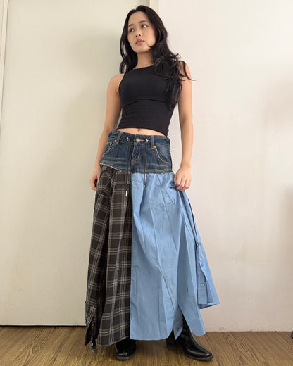 Flannel Maxi Skirt 051