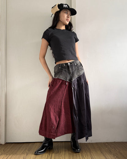 Flannel Maxi Skirt 031
