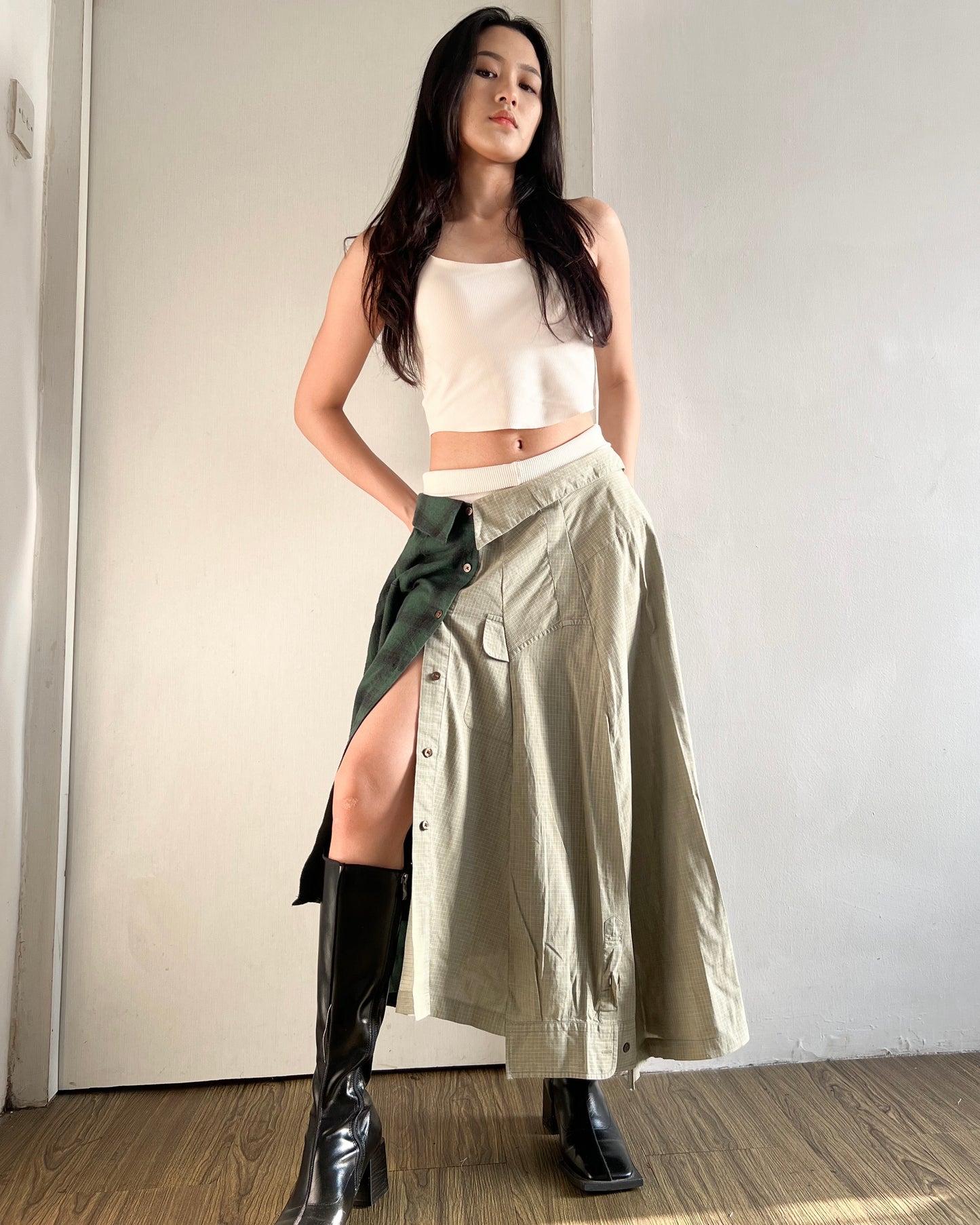 Button-up Maxi Skirt 033