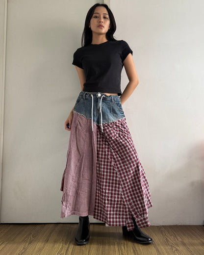 Flannel Maxi Skirt 024