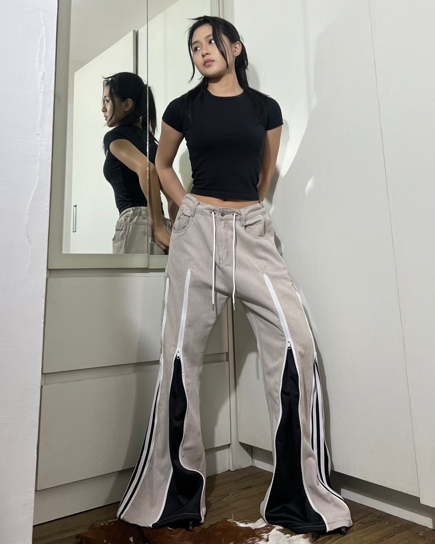 [BIG SIZE] Zipper Pants 0135