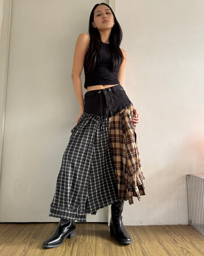 Flannel Maxi Skirt 018