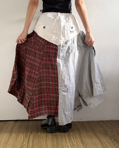 Flannel Maxi Skirt 032