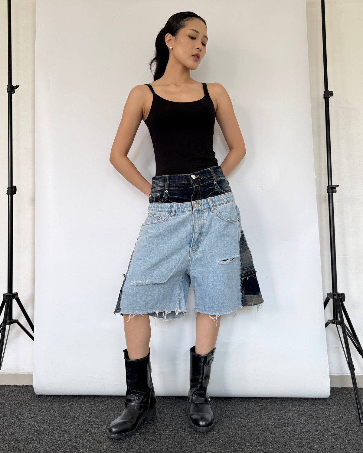 Double Waist Jorts 010