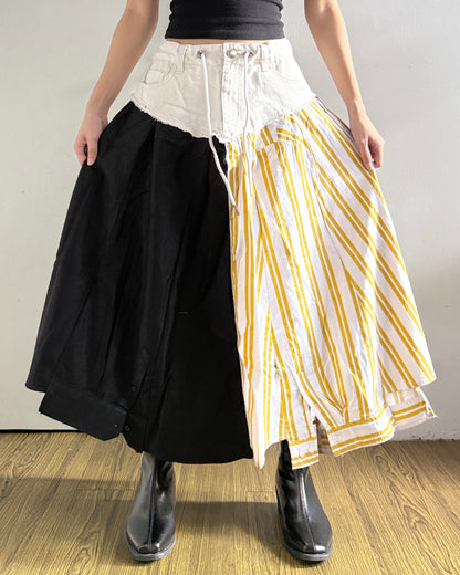 Flannel Maxi Skirt 066