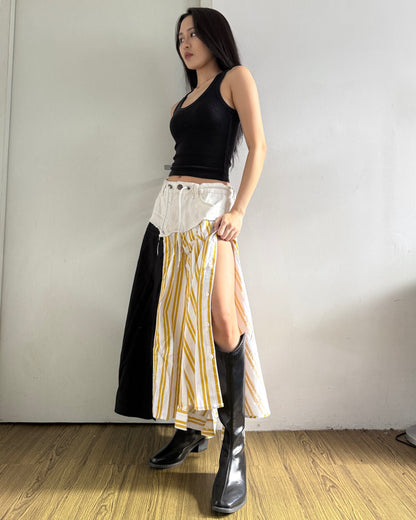 Flannel Maxi Skirt 066