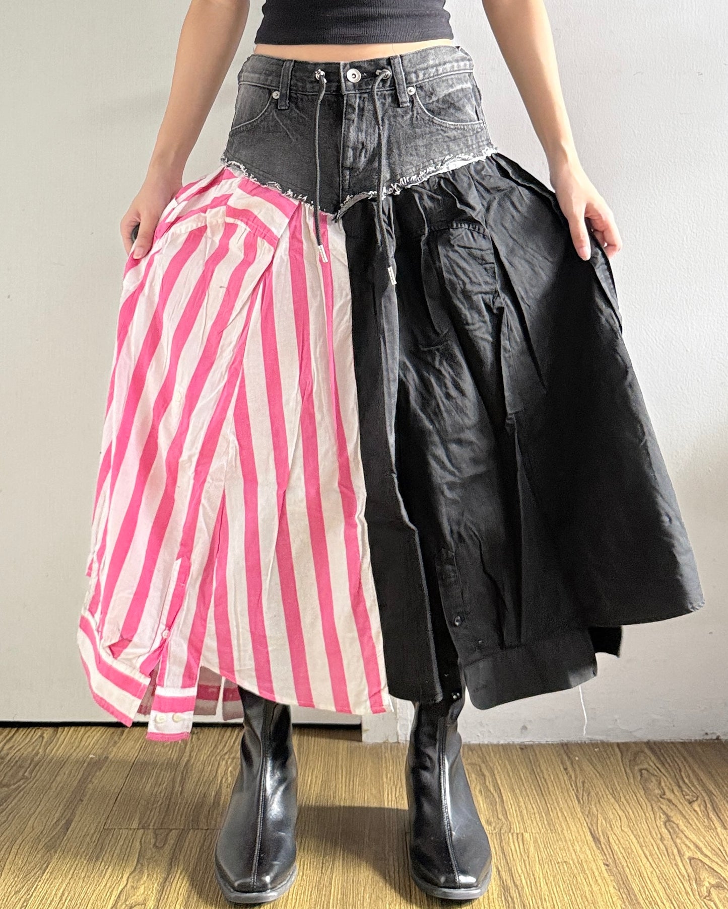 Flannel Maxi Skirt 065