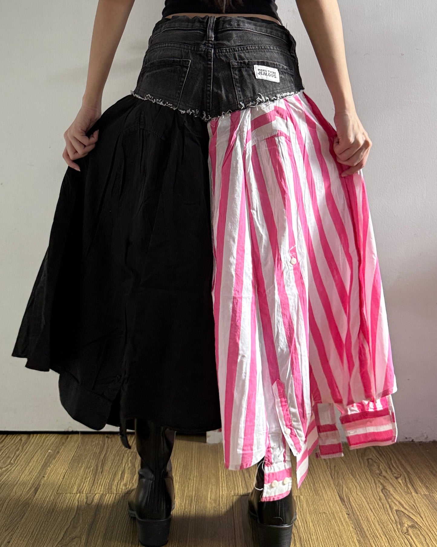 Flannel Maxi Skirt 065