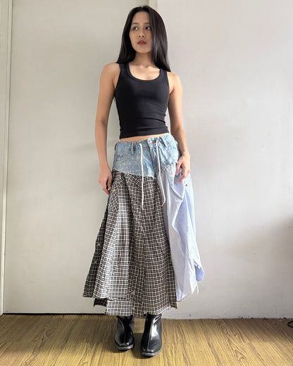 Flannel Maxi Skirt 064