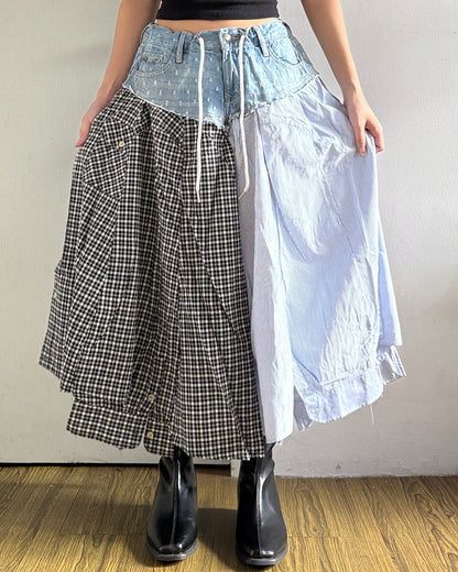 Flannel Maxi Skirt 064