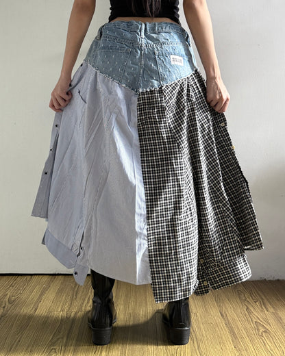 Flannel Maxi Skirt 064
