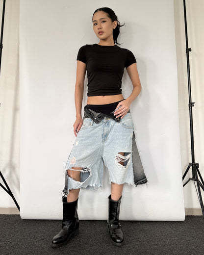 Double Waist Jorts 011