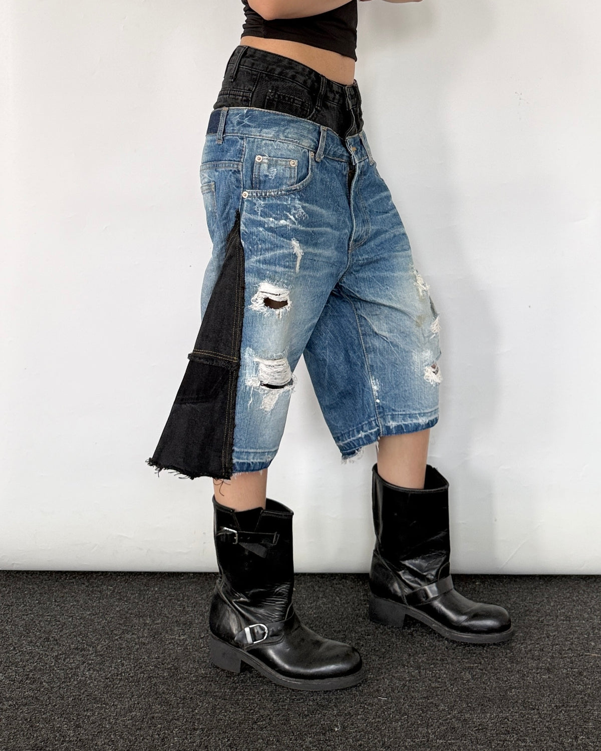 Double Waist Jorts 012