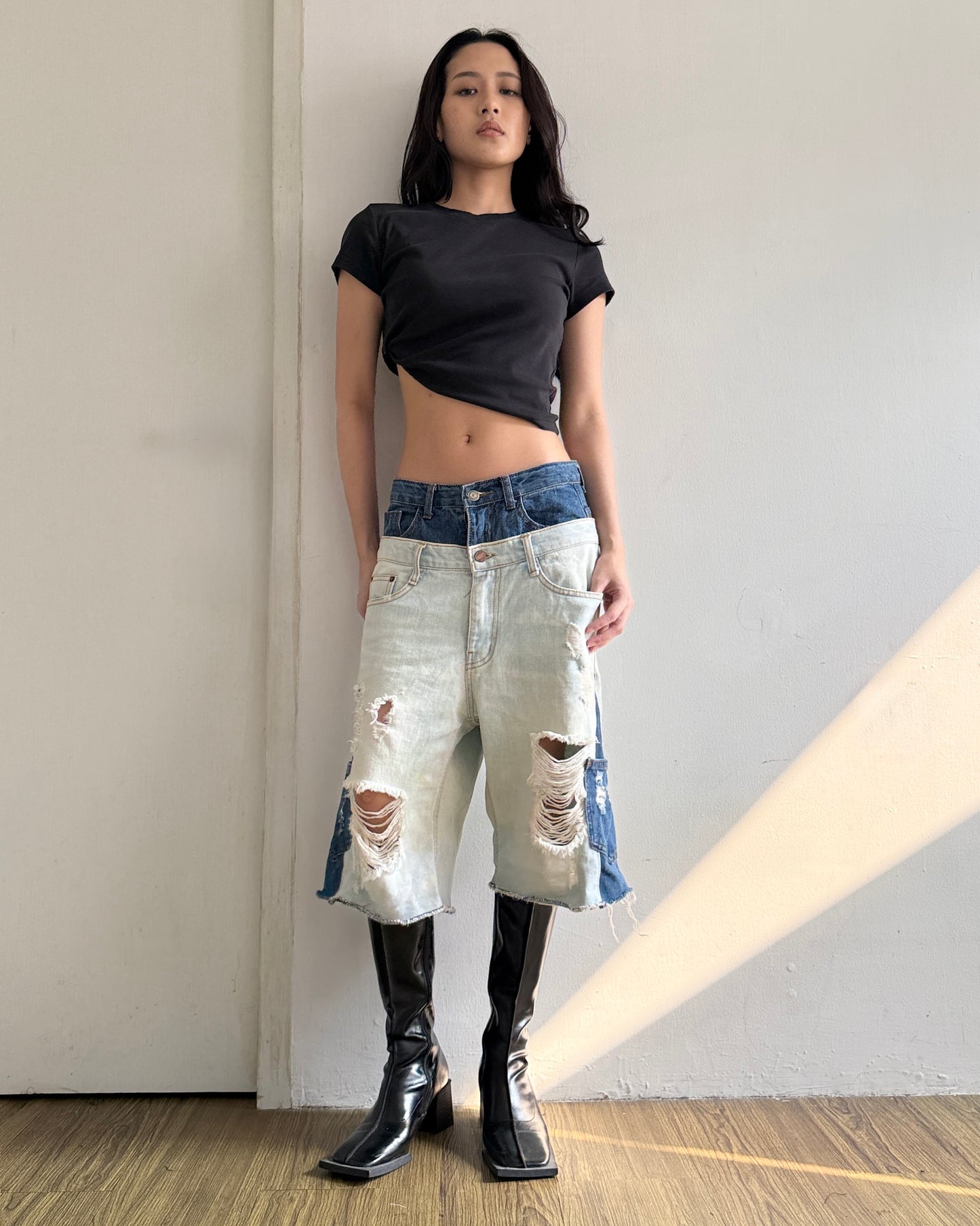 Double Waist Jorts 004