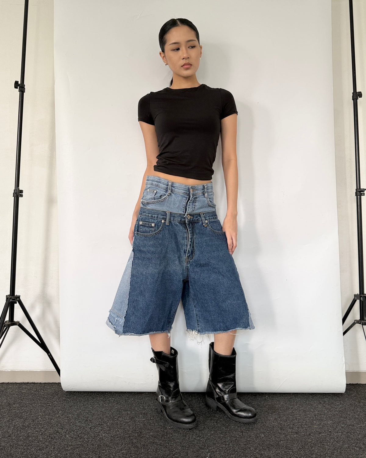 Double Waist Jorts 014