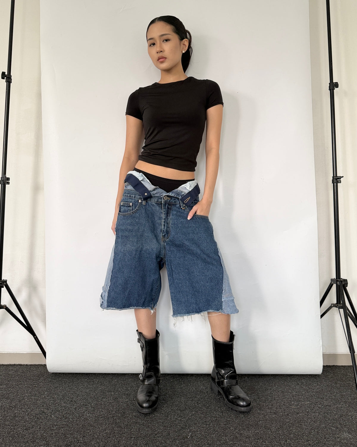 Double Waist Jorts 014