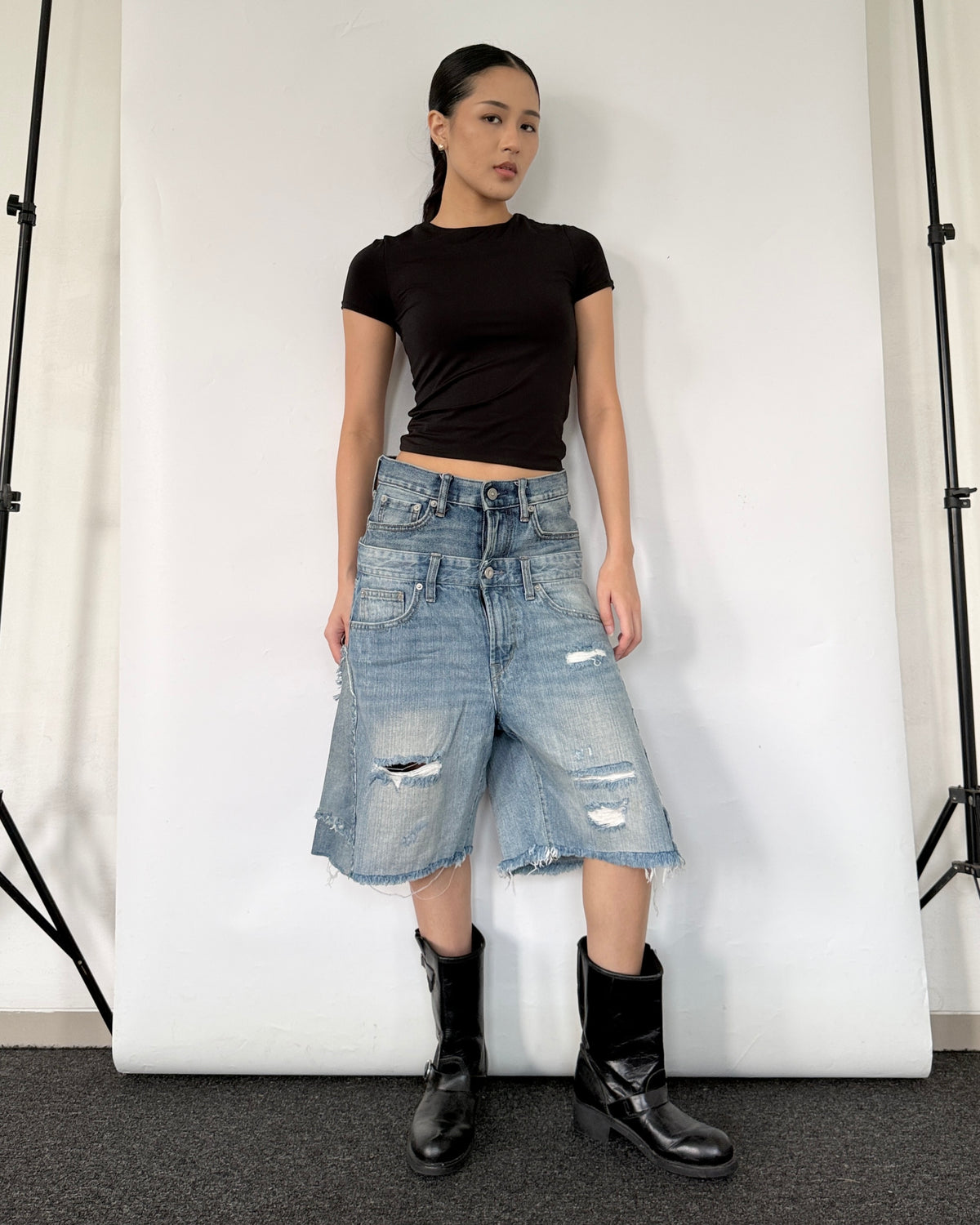 Double Waist Jorts 015