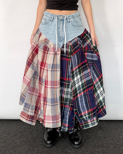 Flannel Maxi Skirt 096