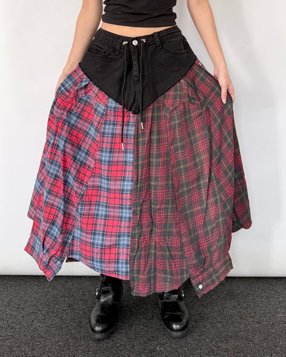 Flannel Maxi Skirt 097