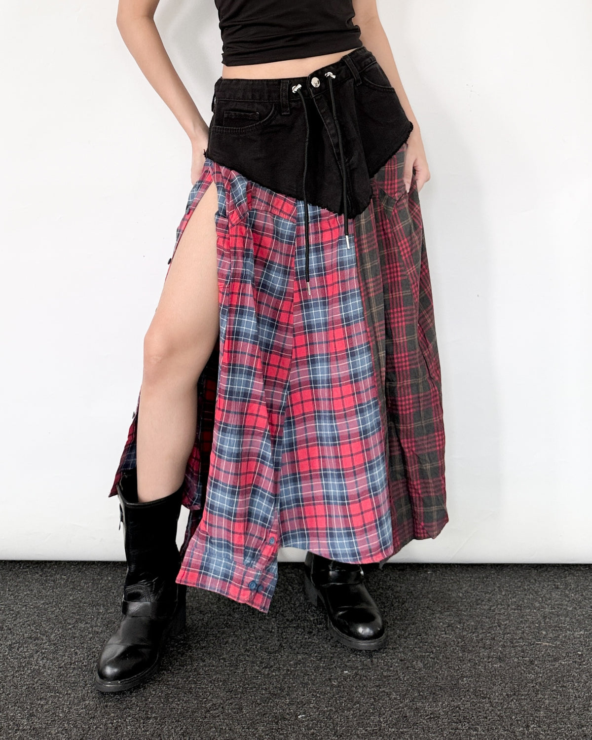 Flannel Maxi Skirt 097
