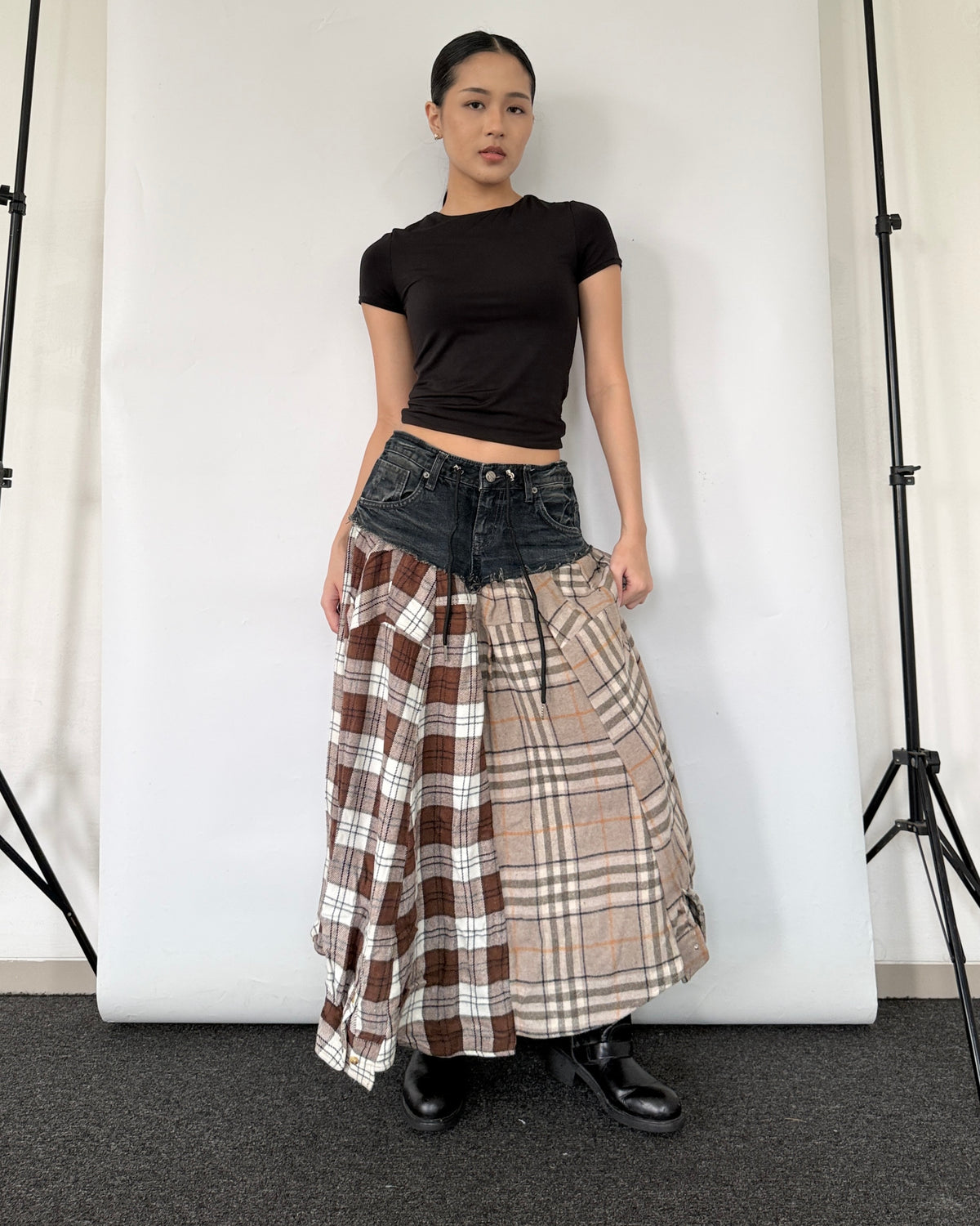 Flannel Maxi Skirt 0100