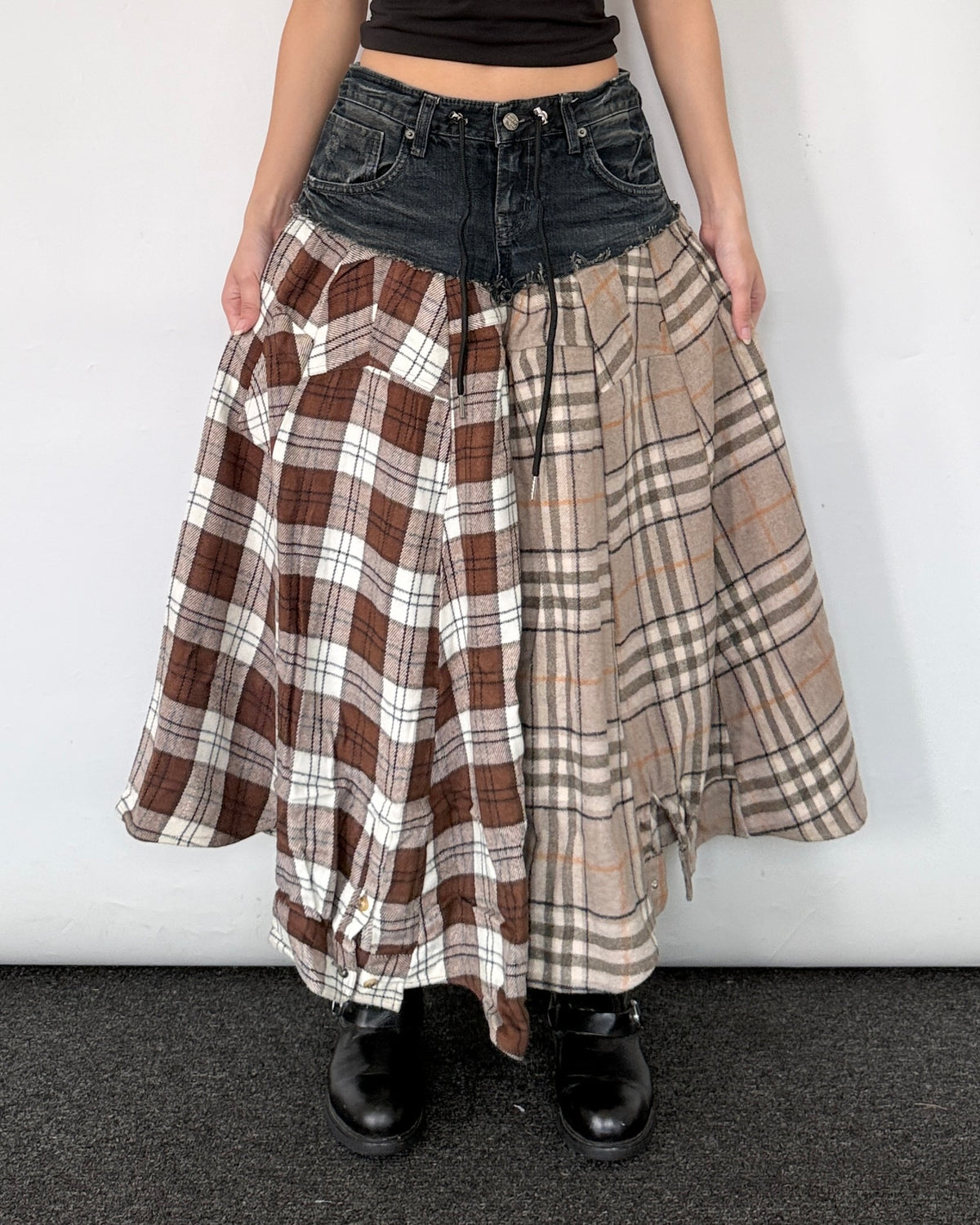 Flannel Maxi Skirt 0100