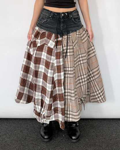 Flannel Maxi Skirt 0100
