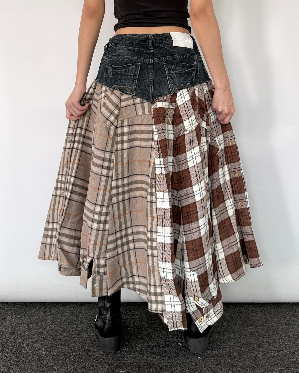 Flannel Maxi Skirt 0100