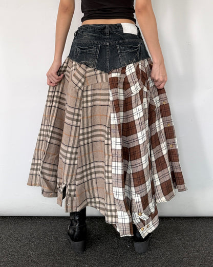 Flannel Maxi Skirt 0100