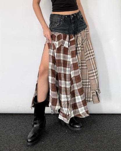Flannel Maxi Skirt 0100
