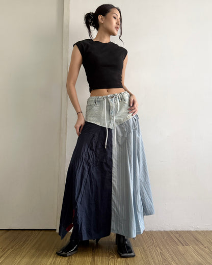 Flannel Maxi Skirt 070