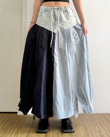 Flannel Maxi Skirt 070