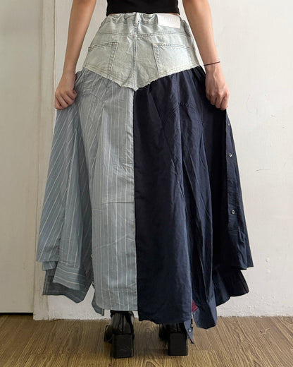 Flannel Maxi Skirt 070