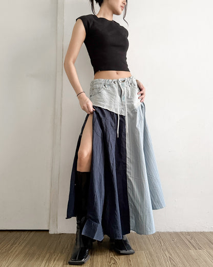 Flannel Maxi Skirt 070