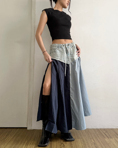 Flannel Maxi Skirt 070