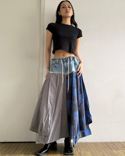 Flannel Maxi Skirt 079