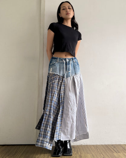 Flannel Maxi Skirt 077