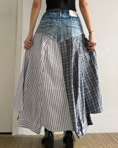 Flannel Maxi Skirt 077